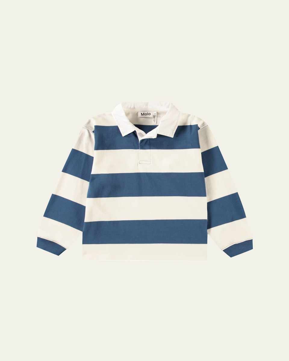 Boy's Relz Long-Sleeve Polo Shirt, Size 4-6